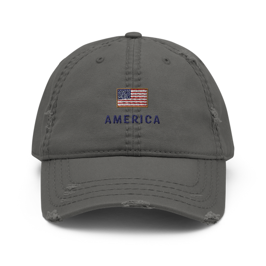 America Distressed Dad Hat