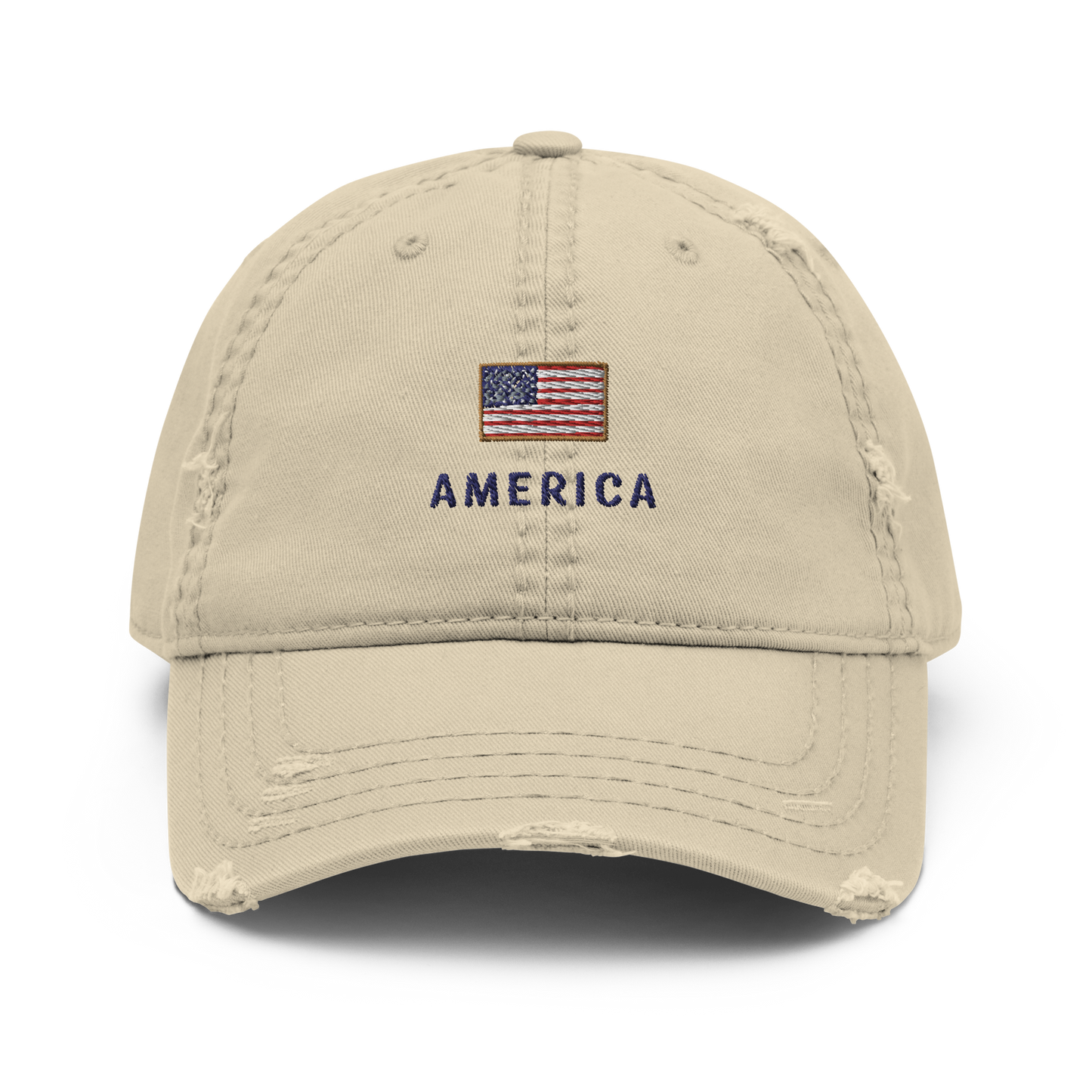 America Distressed Dad Hat